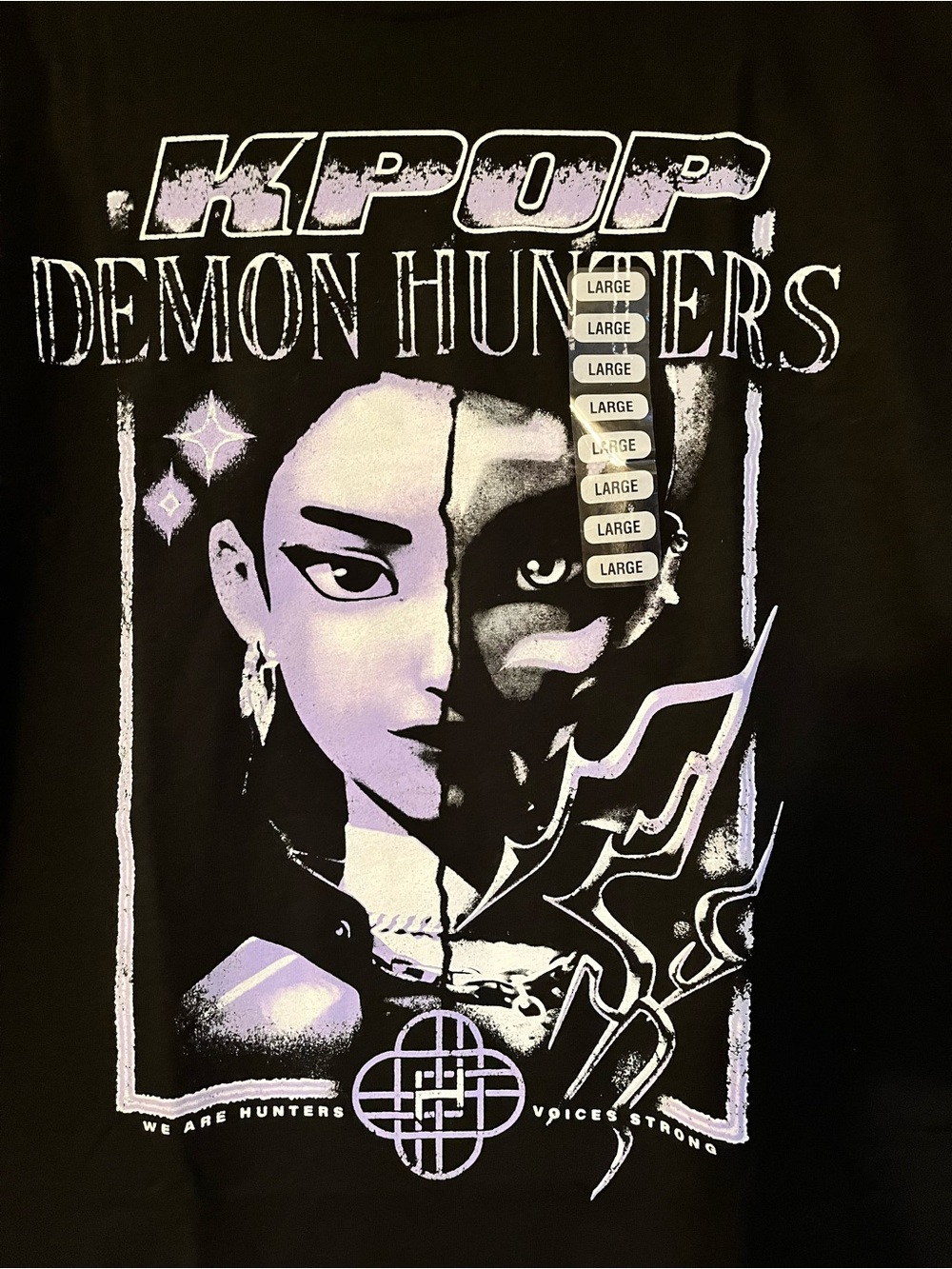 KPOP Demon Hunters Black & Lavender Graphic Tee